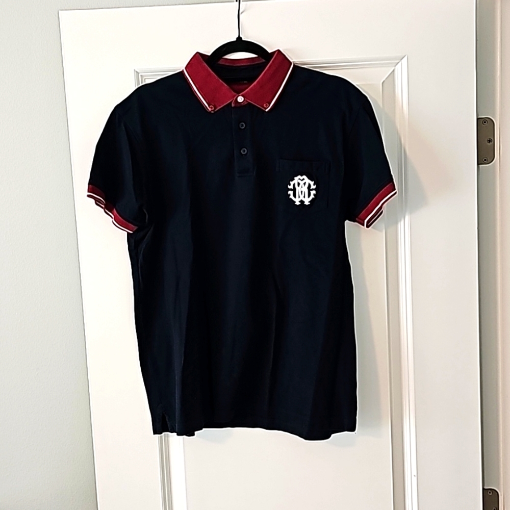 NWOT Roberto Cavalli Navy Polo XL(M)